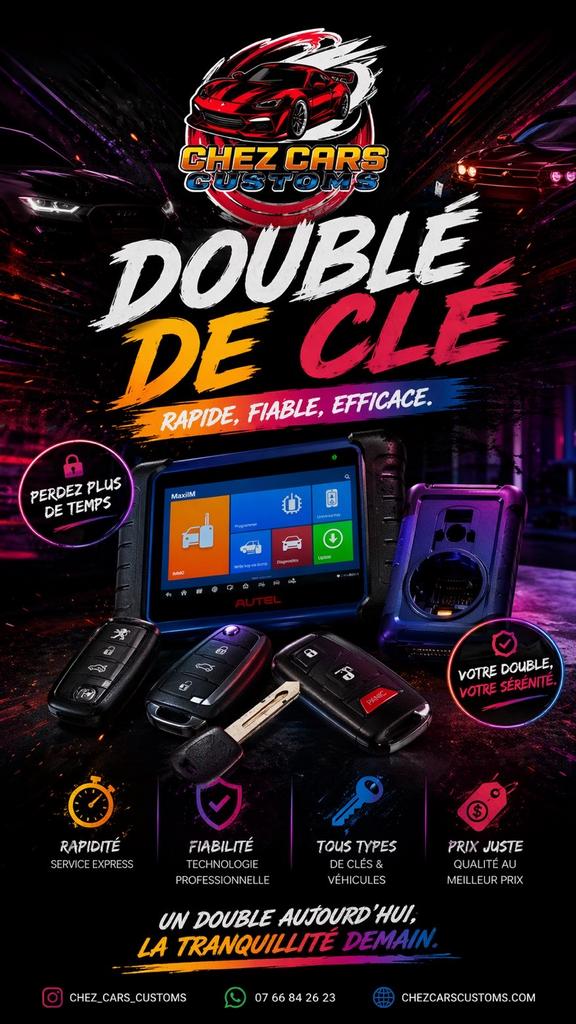 Double de clé auto moto maison, Enlèvement ou Envoi