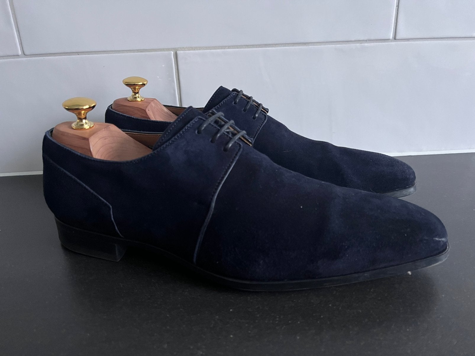 Magnanni herenschoenen maat 41 amper gedragen, Kleding | Heren, Blauw, Ophalen of Verzenden, Zo goed als nieuw, Veterschoenen