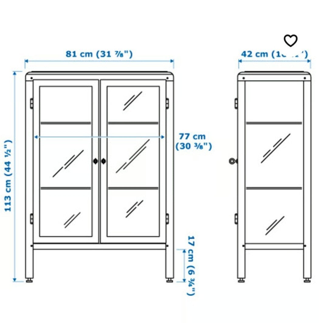 vitrine Fabrikom ikea couleurs diverses, Comme neuf