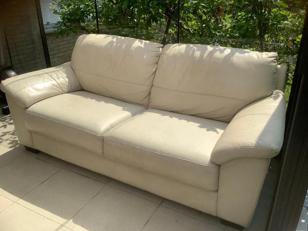 Gratis af te halen tweezit beige, Huis en Inrichting, Ophalen, Gebruikt, Tweepersoons