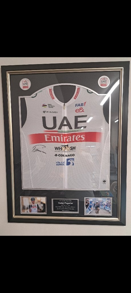 Gesigneerd wielertrui Pogacar met certificaat, Ophalen of Verzenden, Nieuw, Shirt