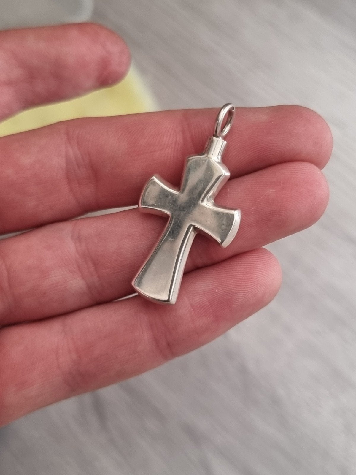 croix funeraire en argent massif neuf, Enlèvement ou Envoi, Argent, Argent