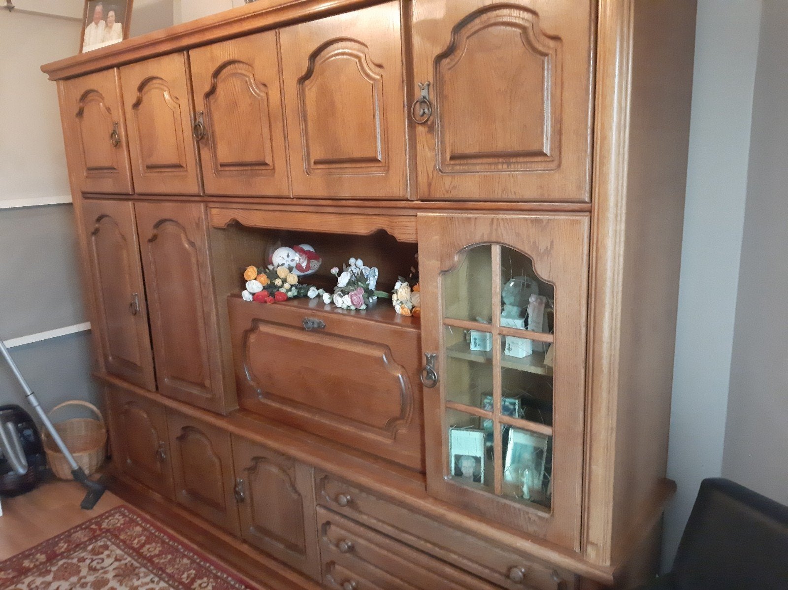 Te koop , wandkast eik, Ophalen, Gebruikt