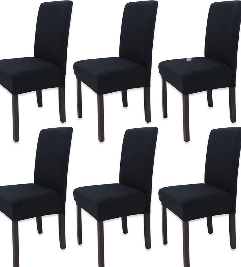 lot de 6 housses de chaises noires neuves, Maison & Meubles, Envoi