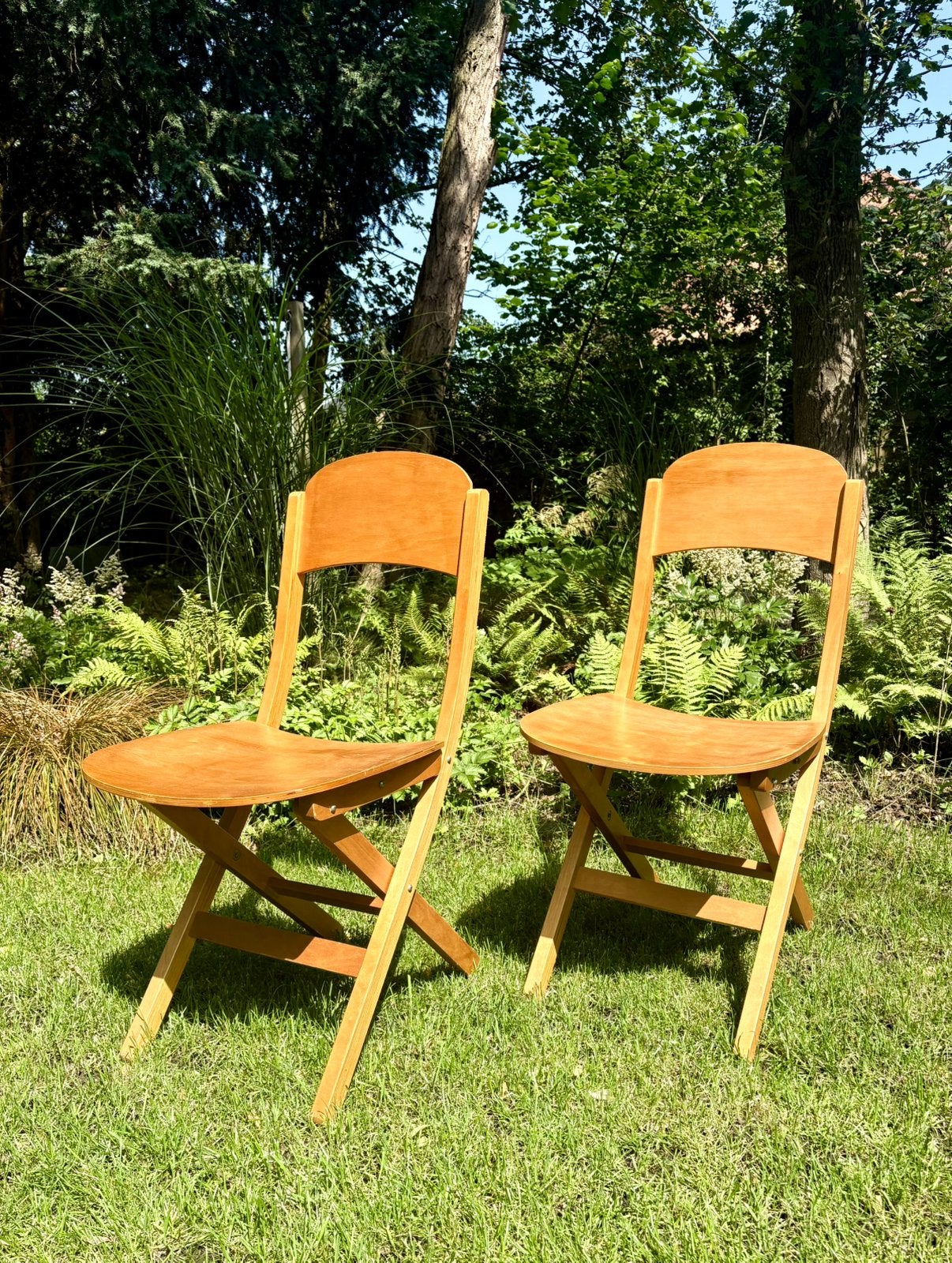 Set vintage plooistoelen, Ophalen, Zo goed als nieuw