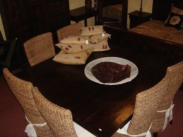 NIEUWE EETTAFEL VIERKANTE TAFEL 150x150 MASSIEF TEAK Flamant, Antiek en Kunst, Ophalen