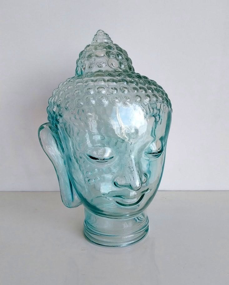 Tête en verre vintage , marotte, Antiquités & Art, Enlèvement ou Envoi