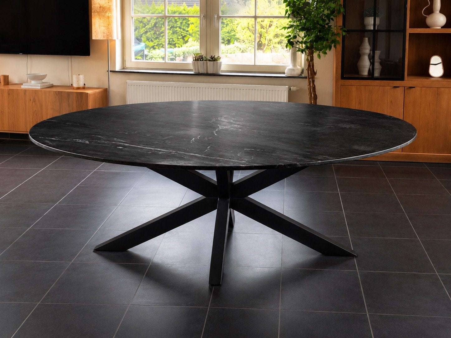 Echte marmeren tafel, Maison & Meubles, Tables | Tables à manger, Comme neuf, Enlèvement