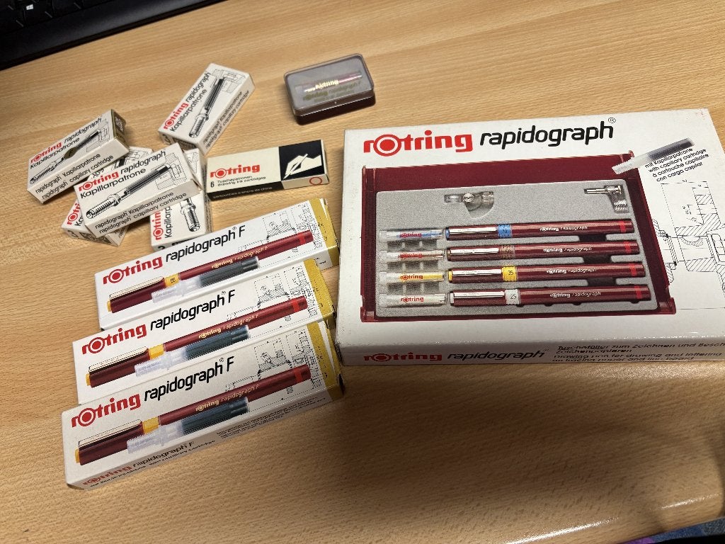 rOtring rapidograph vintage tech tekenpennen en toebehoren, Hobby & Loisirs créatifs, Dessin, Enlèvement, Neuf