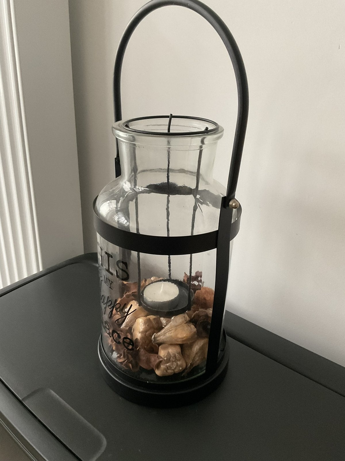 Groot Windlicht, Ophalen, Zo goed als nieuw, Glas, Windlicht