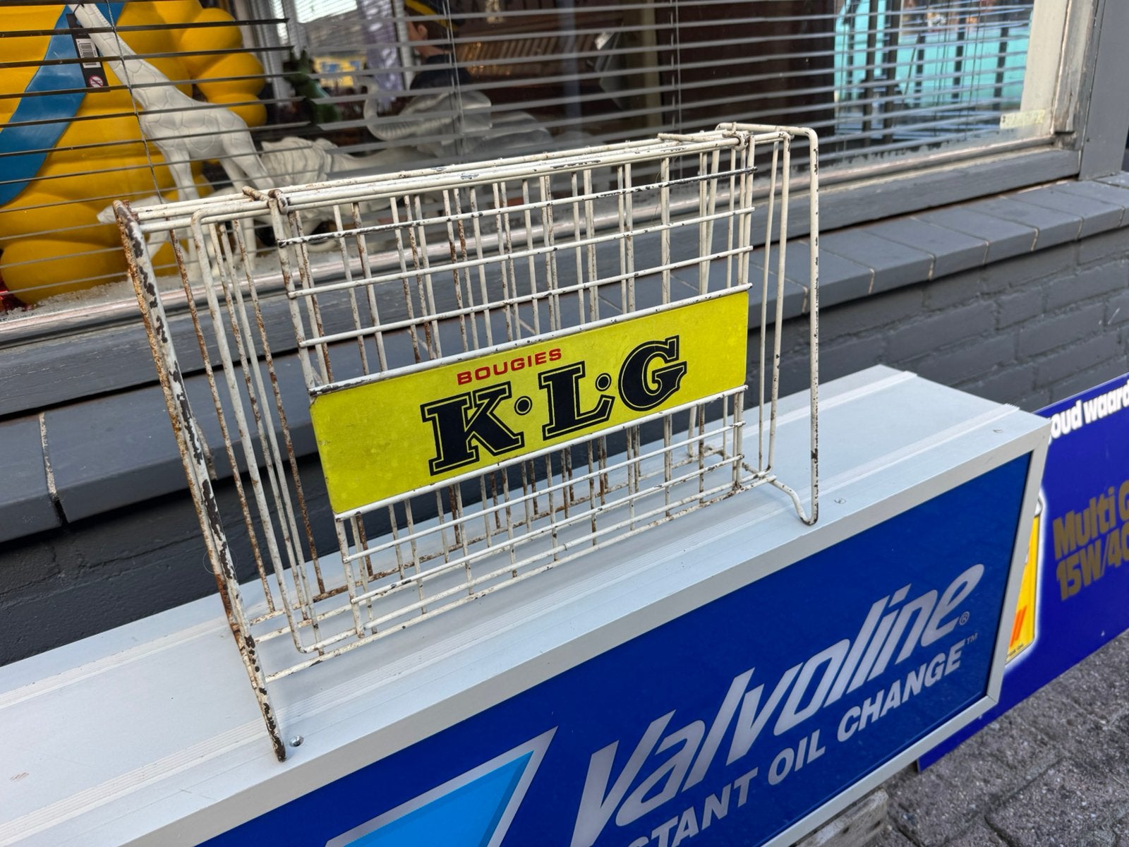 KLG Bougie oud reclame rek display, Reclamebord, Gebruikt, ., Ophalen of Verzenden