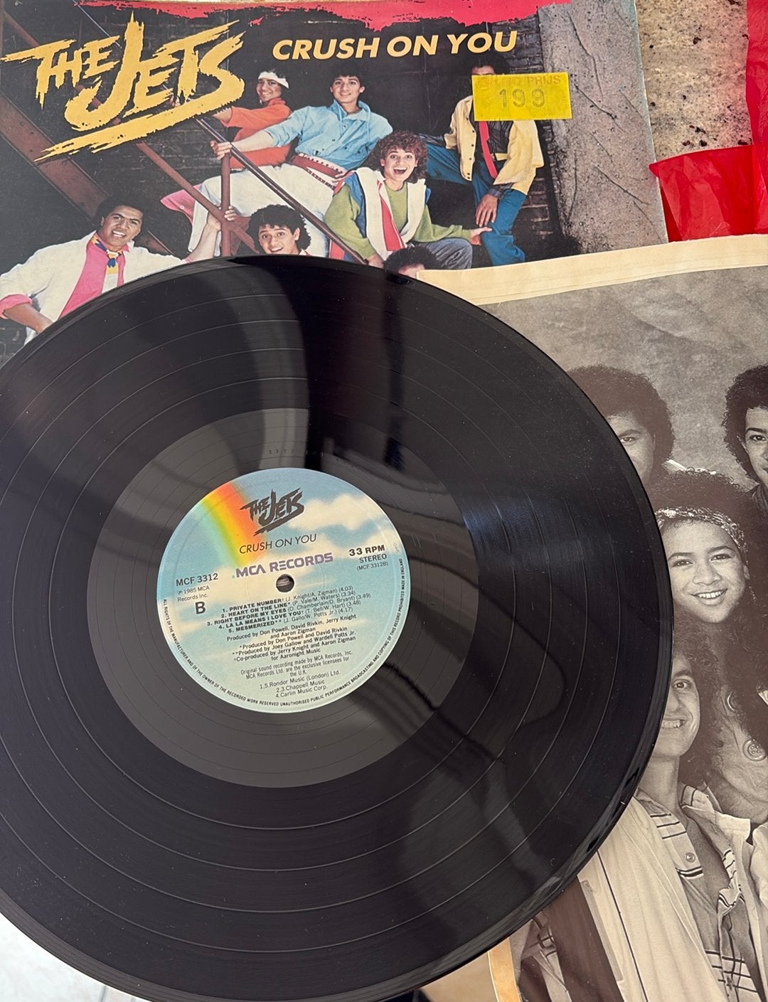 The Jets Crush on you LP vinyl elpee langspeelplaat, Enlèvement, Utilisé