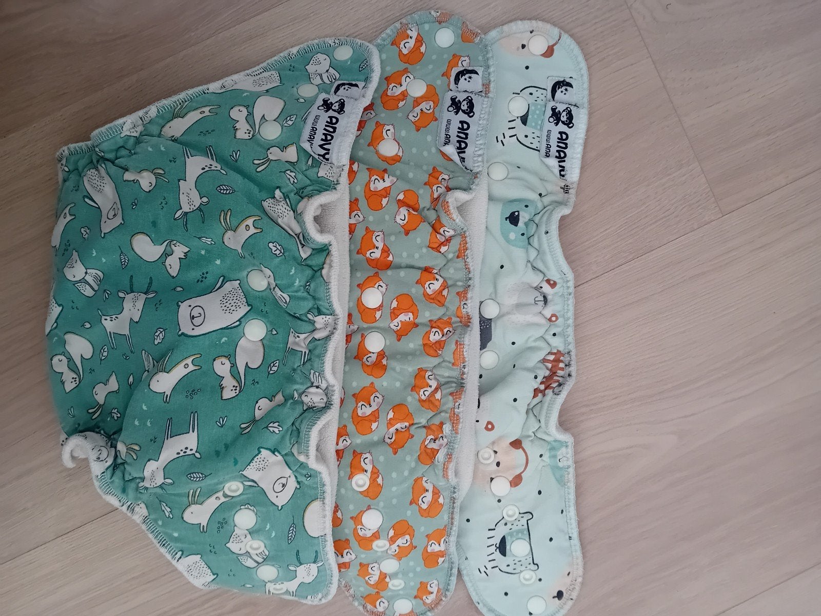 3 Nachtluiers Anavy en 5 bijhorende inleggers, Enfants & Bébés, Vêtements de bébé | Autre, Enlèvement ou Envoi, Utilisé, Anavy