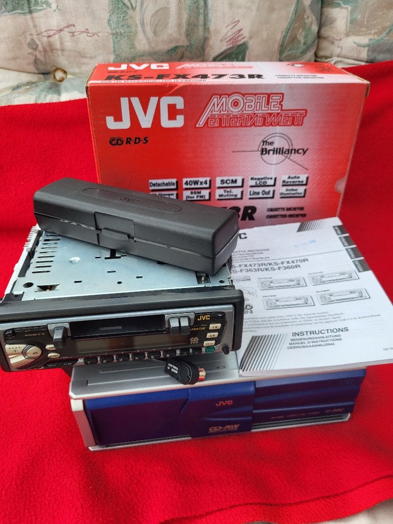 JVC KS-FX473 autoradio + CH-X500 12CD-oplader, Auto diversen, Ophalen of Verzenden, Gebruikt
