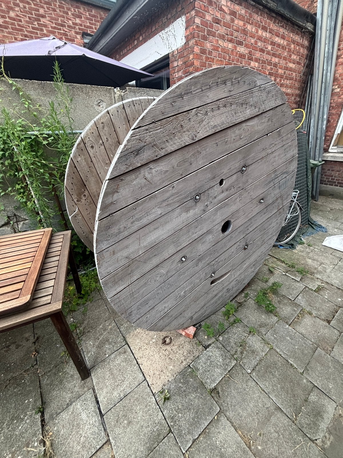 Houten haspel / Spoel  180x100, Ophalen, Zo goed als nieuw