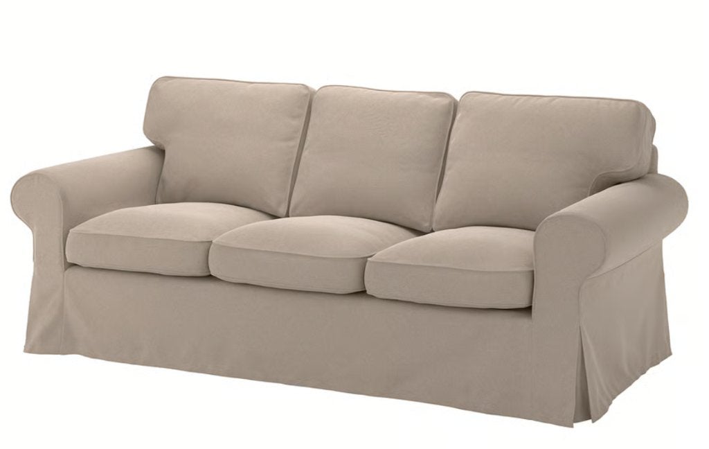 Ikea ektorp hoes - 3 zit - Tallmyra beige, Trois personnes, Banc droit, Comme neuf, Enlèvement