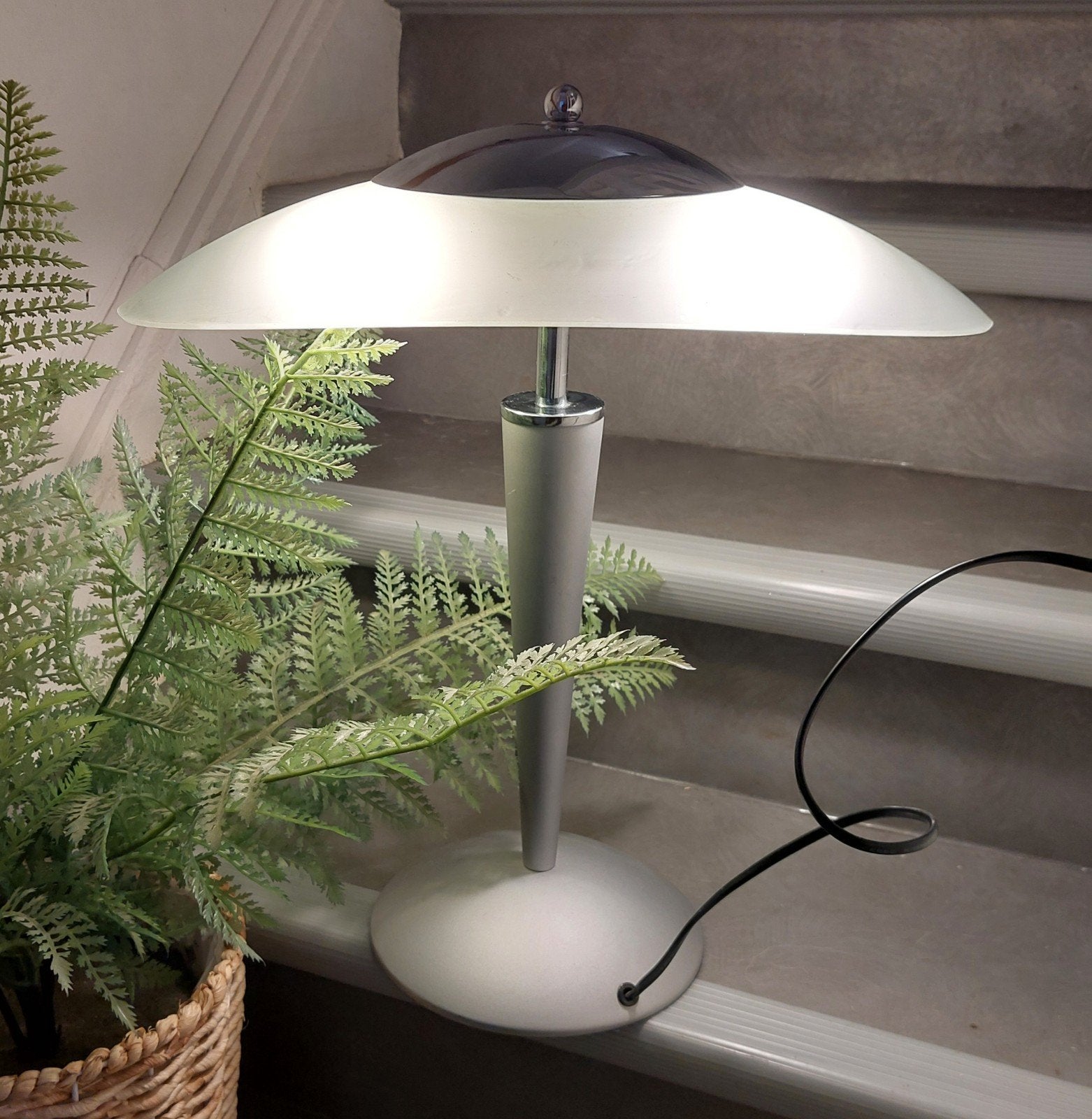 Lampe Unilux 1990 tactile ...., Enlèvement ou Envoi, Comme neuf, Verre, E14 (petit)