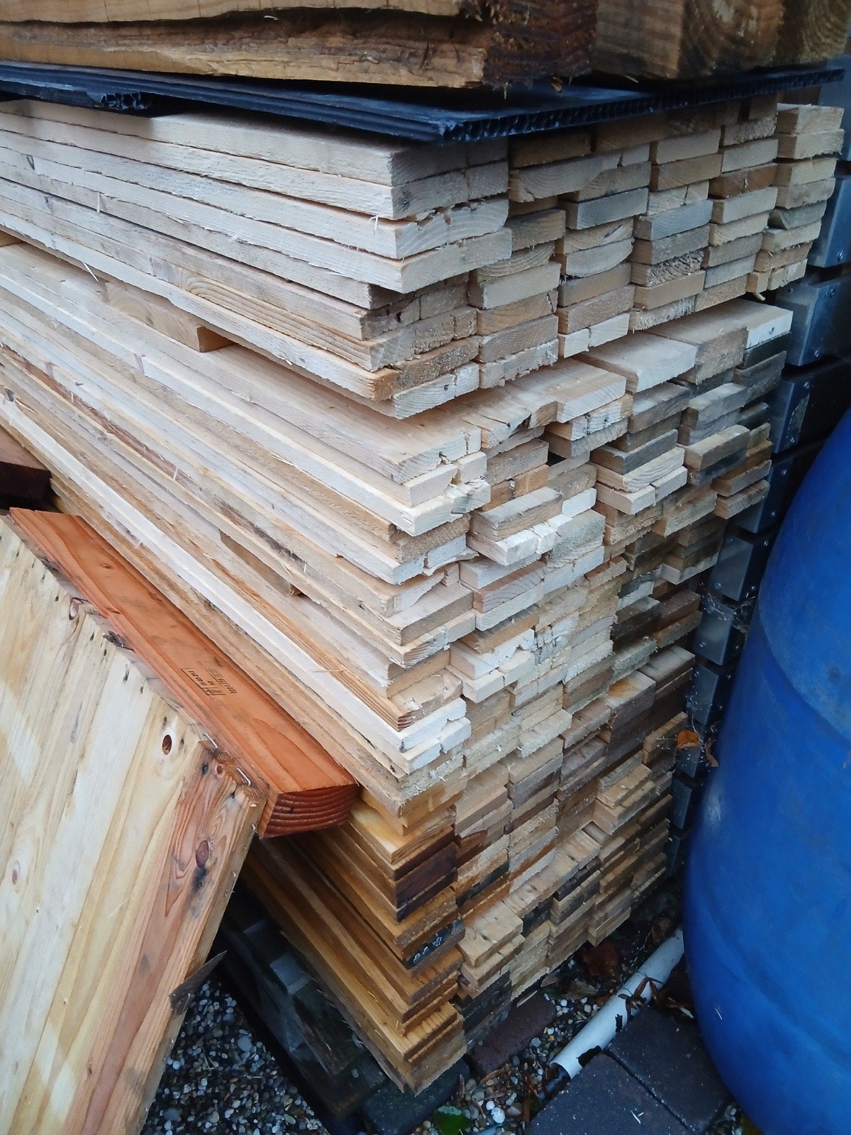 houten planken, Ophalen