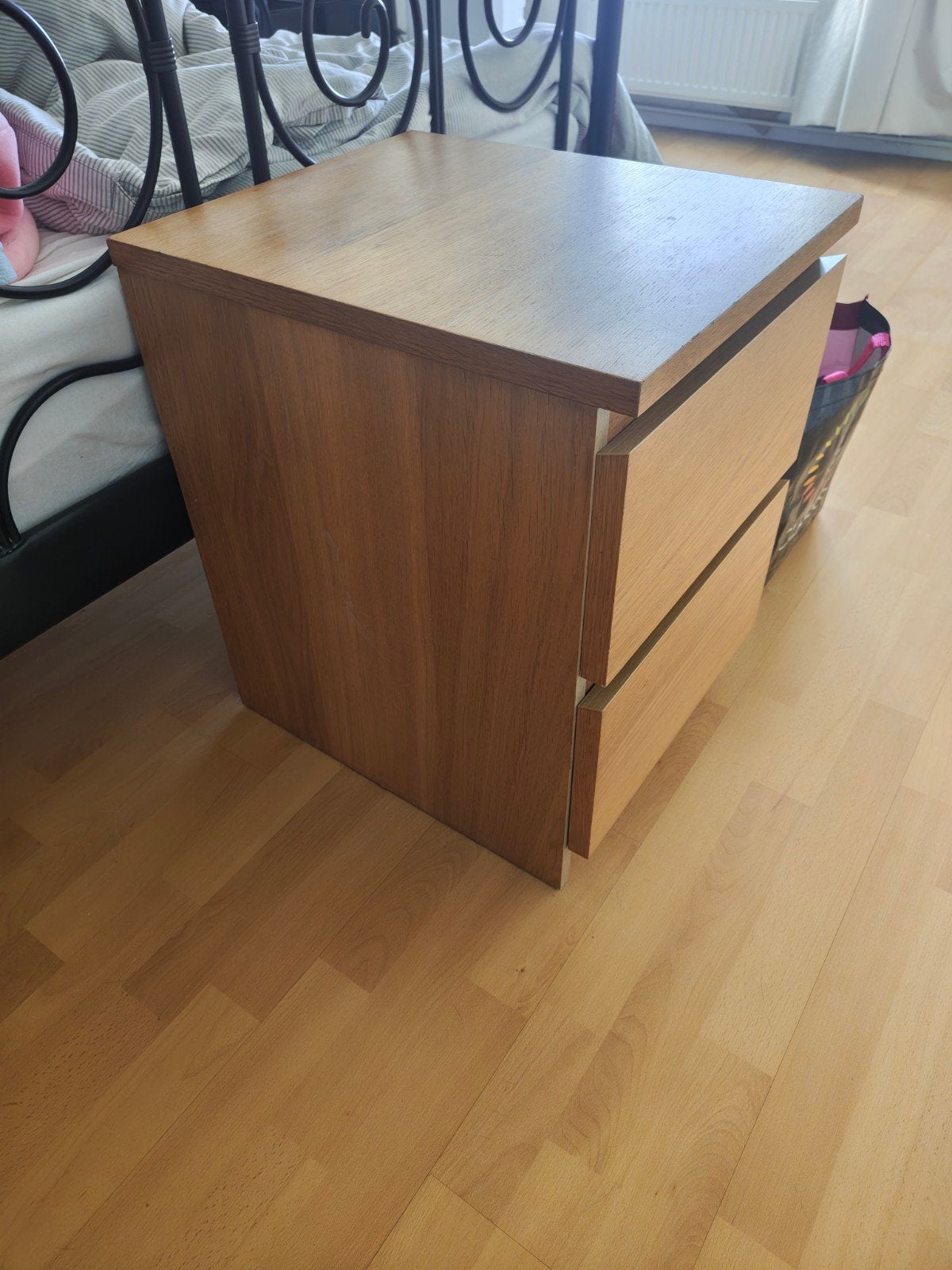 kastje met 2 lades, Huis en Inrichting, 1 of 2 laden, Ophalen, Gebruikt, Eikenhout