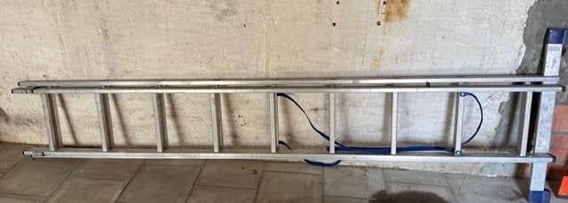 ladder aluminium, Ophalen, Gebruikt, Ladder, Opvouwbaar of Inschuifbaar