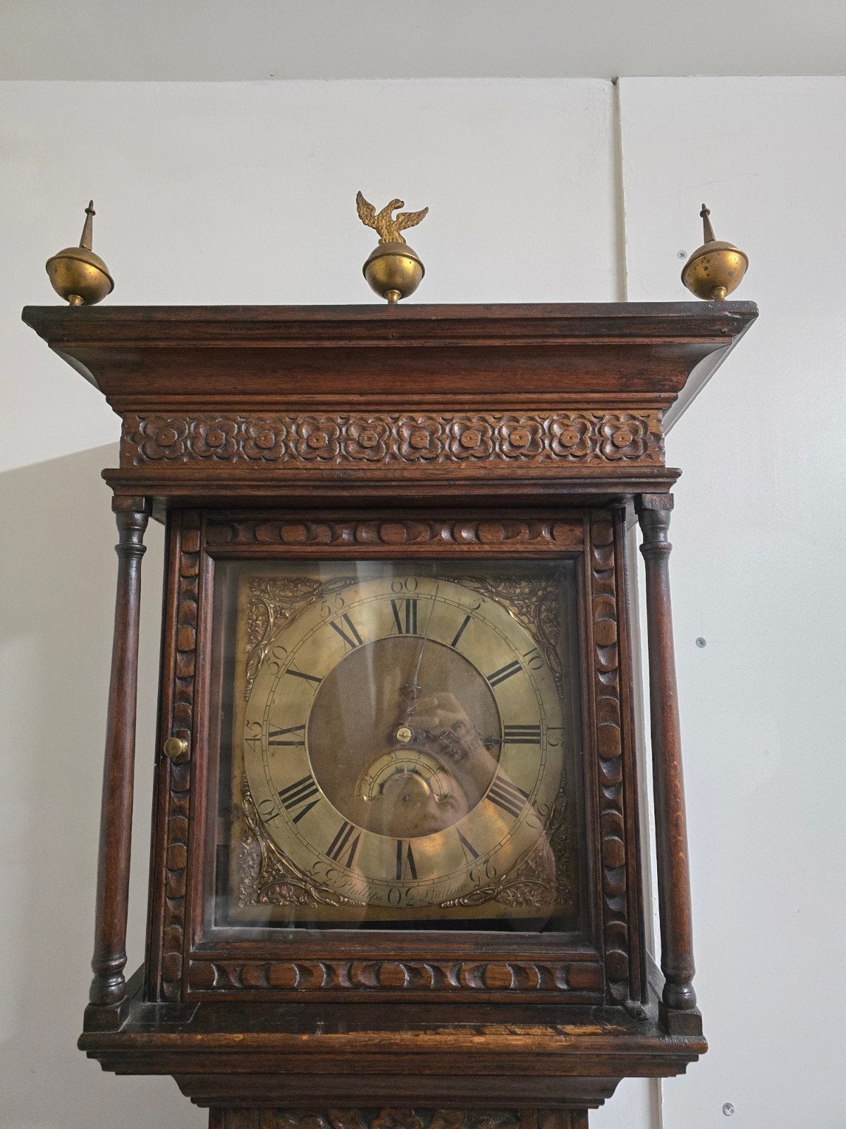 Antieke Engelse staande klok C. Phillips Ludlow, Antiek en Kunst, Ophalen