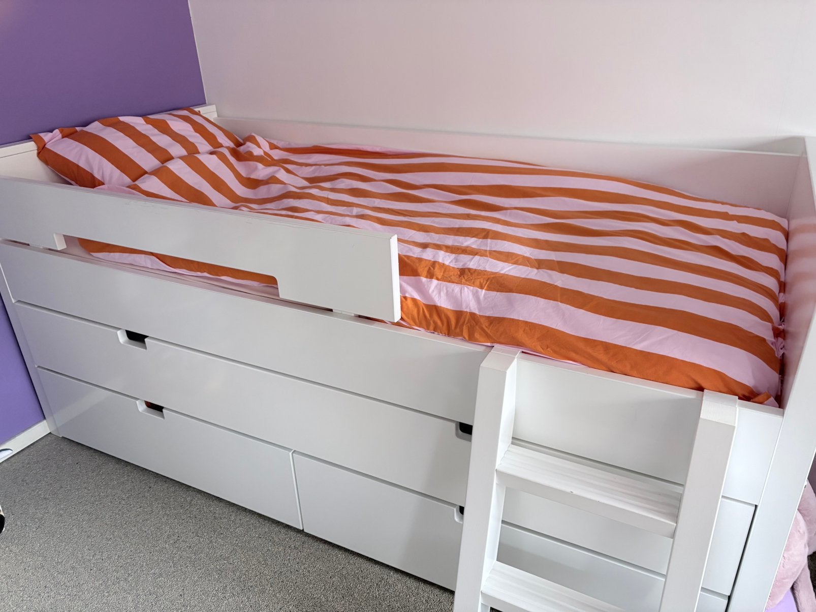 1-persoonsbed met uittreklades, Ophalen, Gebruikt, Halfhoogslaper