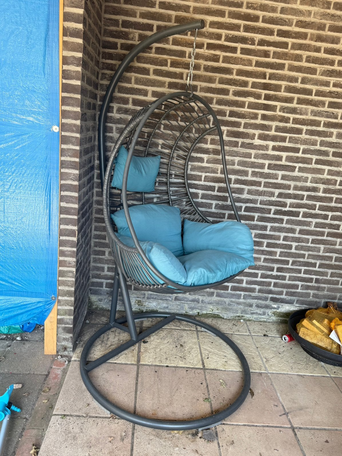 Luxe Hangstoel / Ei-stoel – In perfecte staat, Tuin en Terras, Ophalen, Zo goed als nieuw