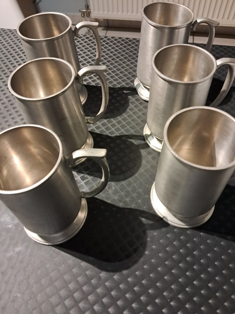 6 chopes en etain, Antiquités & Art, Enlèvement