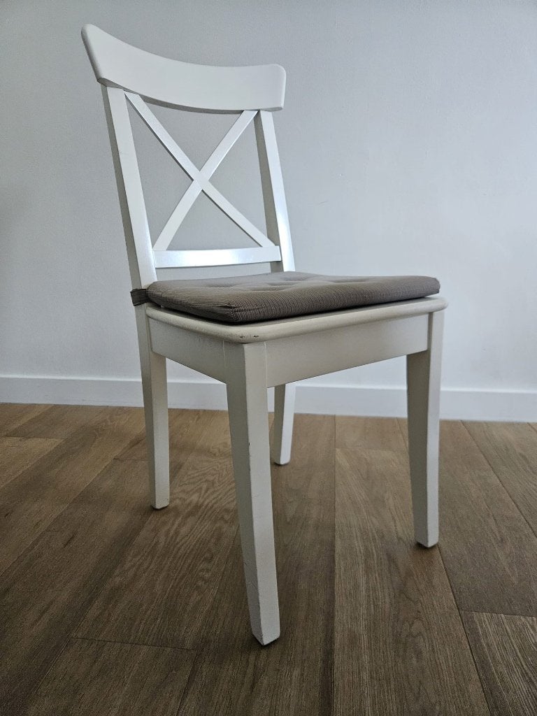 Keukenstoelen/Eetkamerstoelen, 6 stuk, een totaal prijs, Maison & Meubles, Chaises, Enlèvement, Utilisé, Blanc, Bois