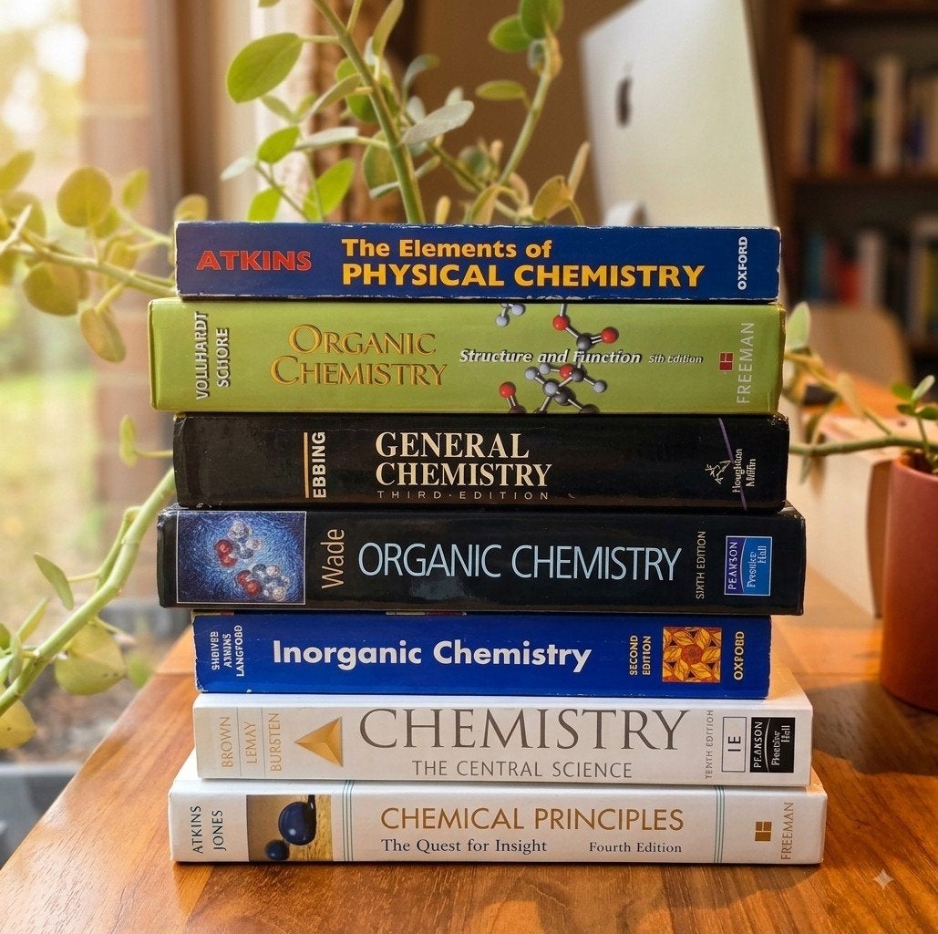 Set van 7 universitaire Chemie handboeken, Boeken, Studieboeken en Cursussen, Ophalen of Verzenden