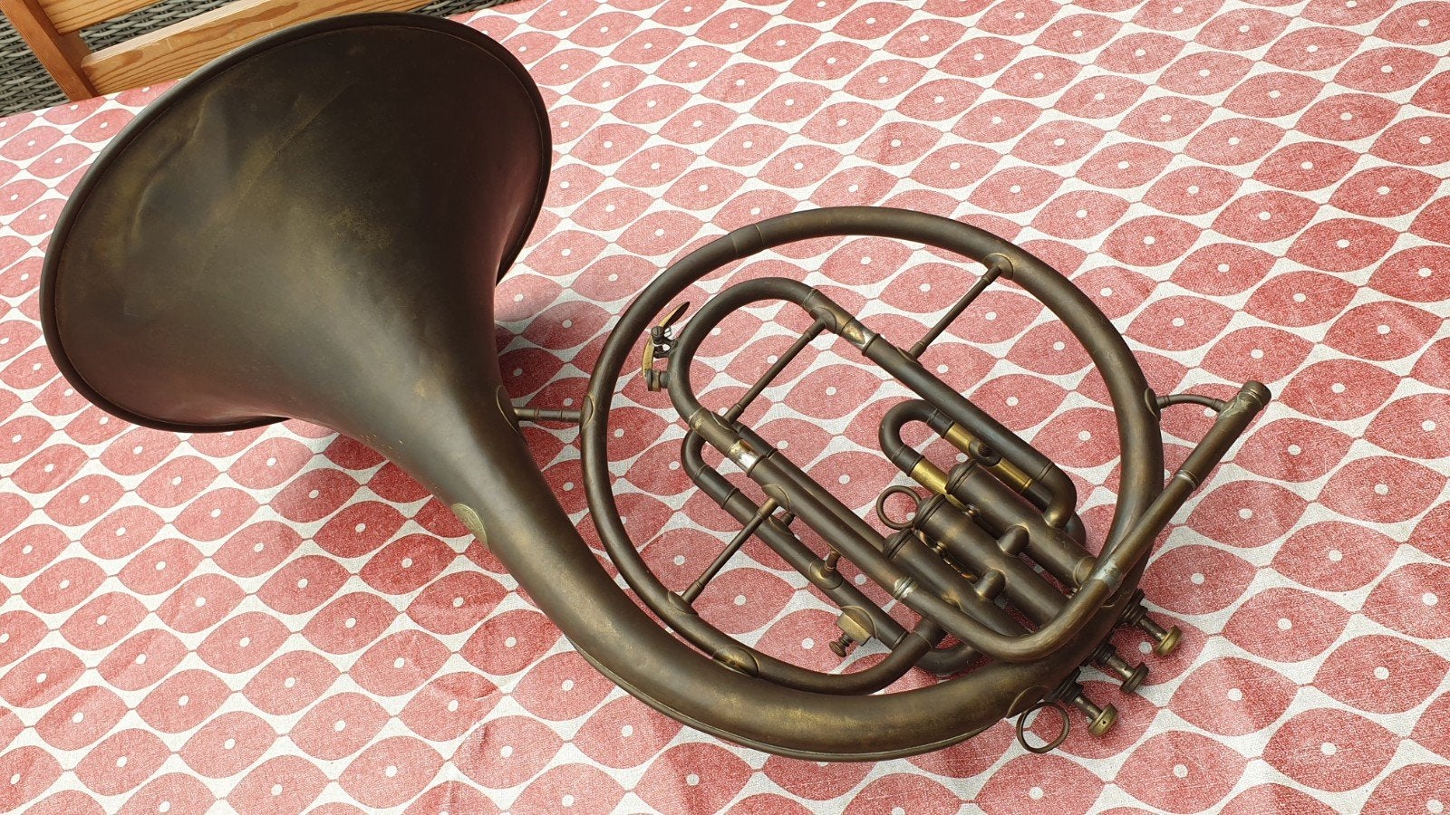 Cor alto van Melchior De Vries Lierre, Musique & Instruments, Enlèvement, Utilisé, Saxhorn ou Cor en mi bémol