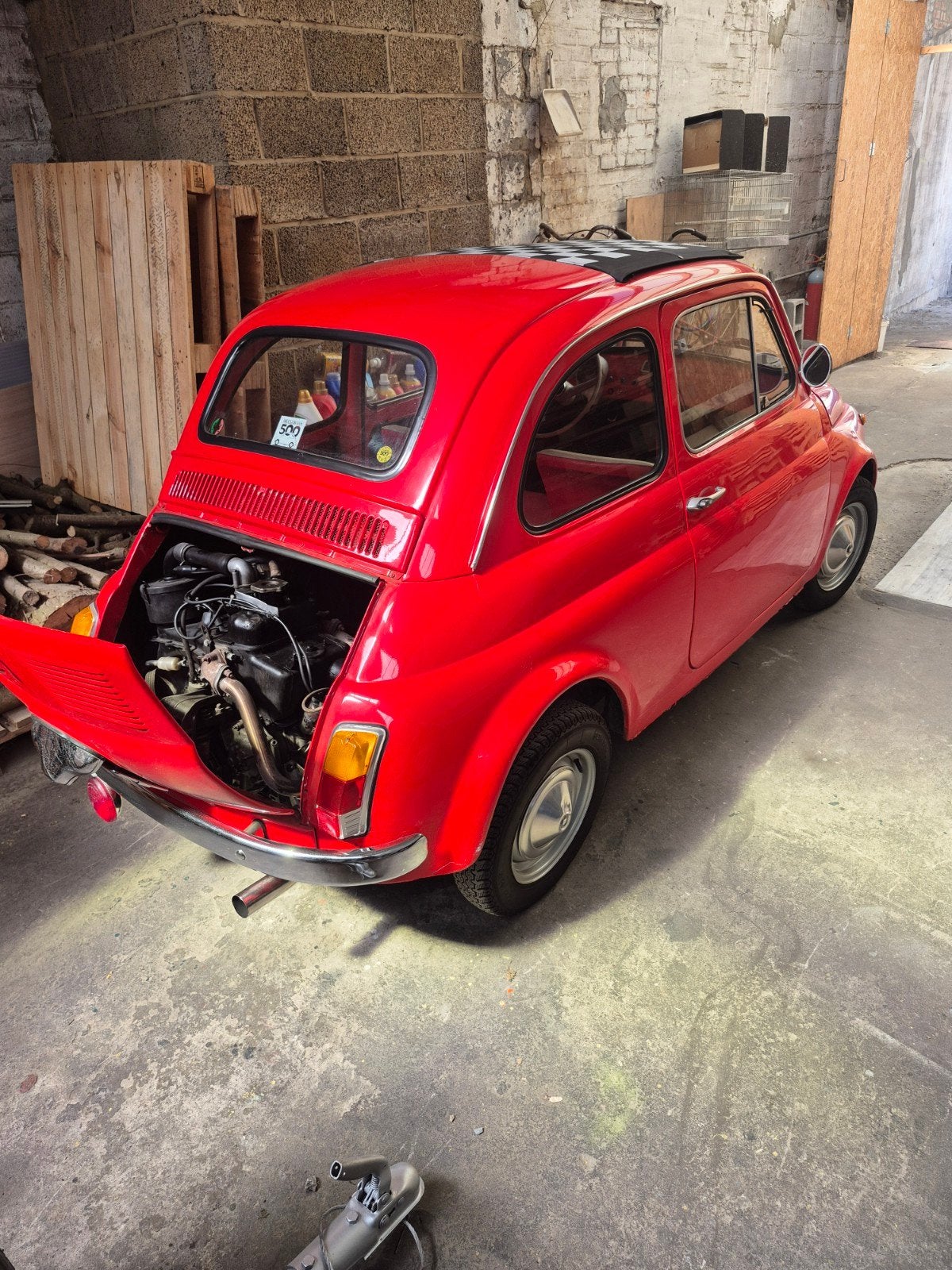 Fiat 500 voorouderlijk jaar 1968 (prijs 7000 euro), Auto's, Oldtimers, Particulier, Fiat, Benzine, Cabriolet, 3 deurs, Handgeschakeld