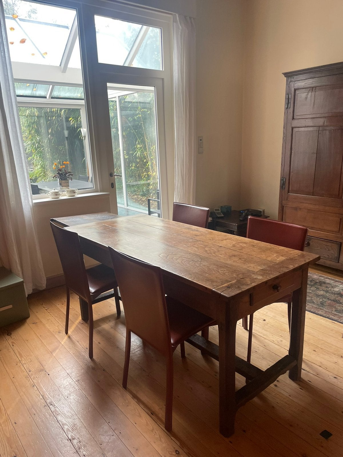 Authentieke landelijke eiken boerentafel, Ophalen