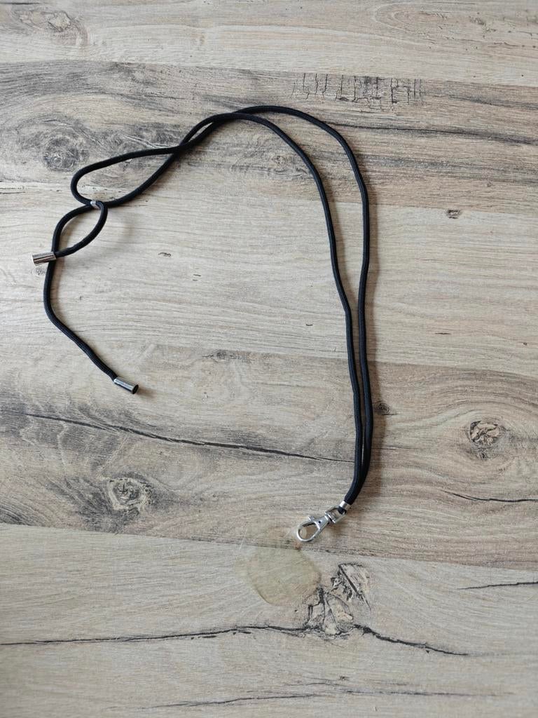 Telefoondraadhouder, Bijoux, Sacs & Beauté, Colliers, Enlèvement, Comme neuf, Noir, Avec pendentif