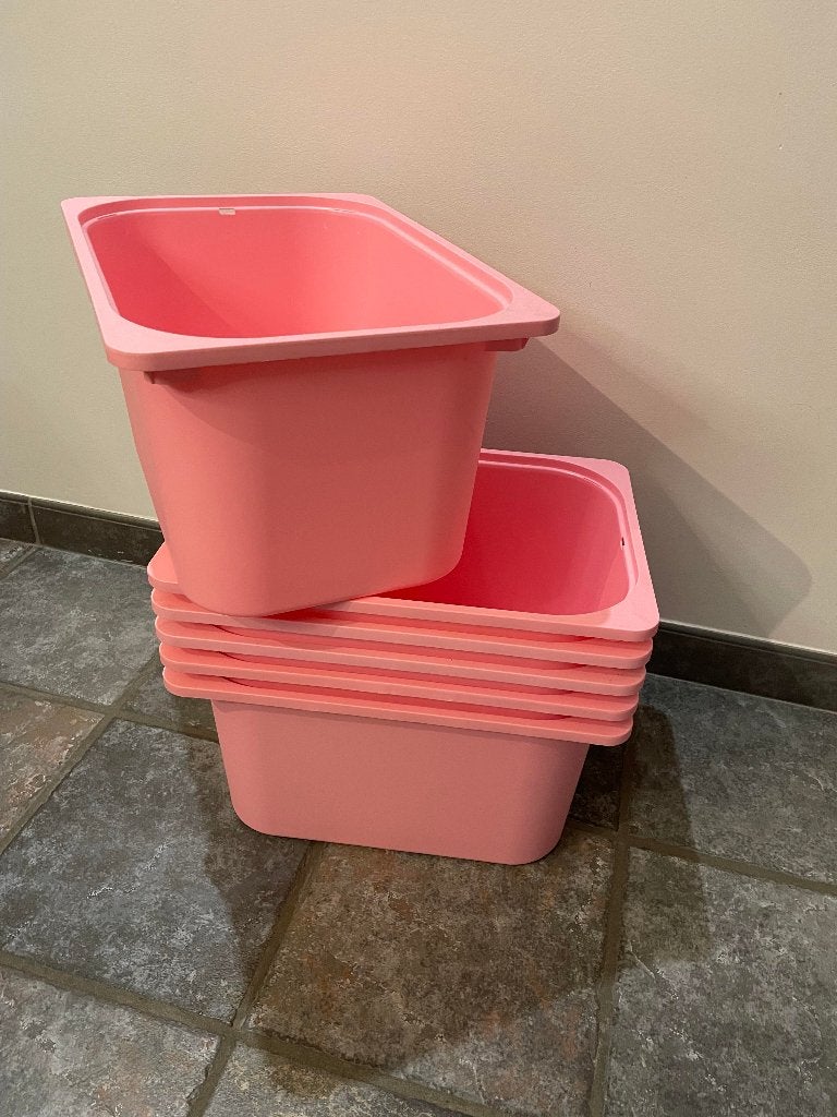 6 roze trofast bakken halfhoog, Kinderen en Baby's, Kinderkamer | Commodes en Kasten, Ophalen of Verzenden