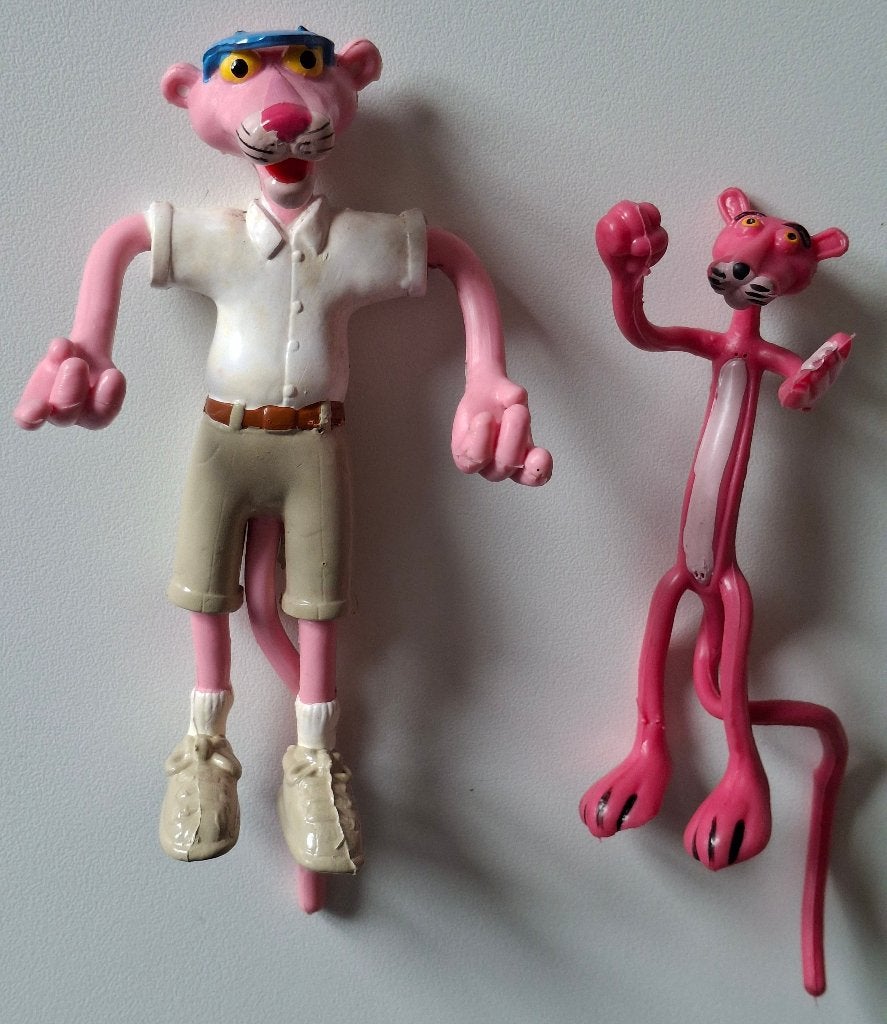 2 Vintage Pink Panter Babydop (jaren '70) - Made in HongKong, Ophalen of Verzenden