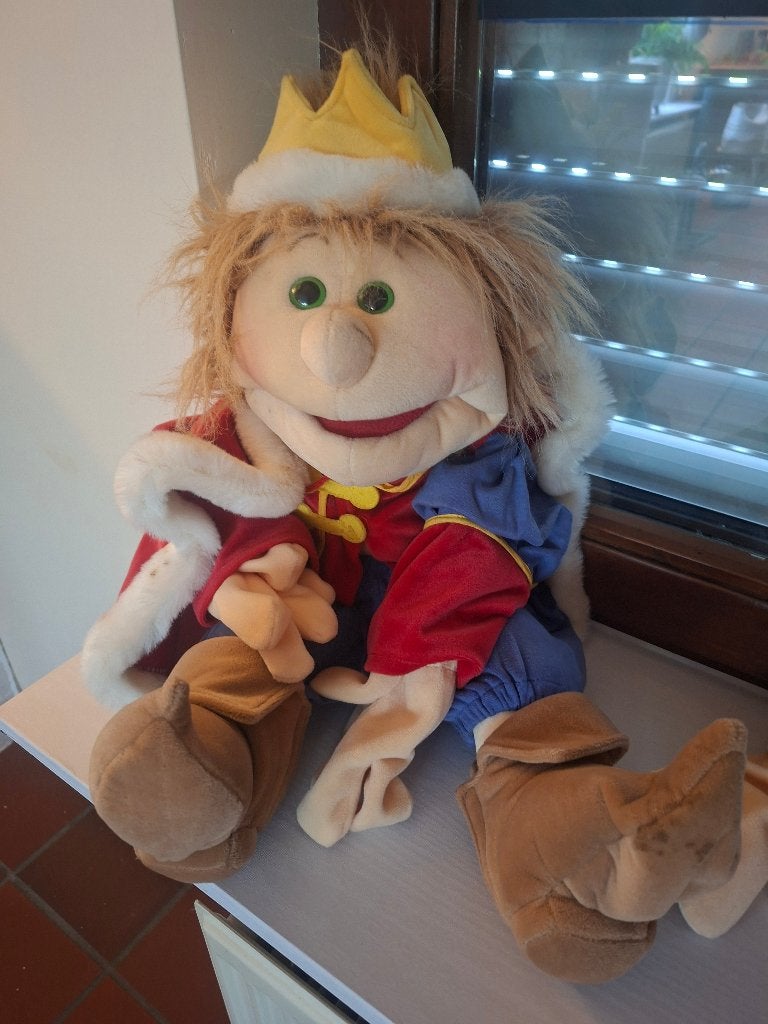 Living puppet handpop 60cm koning, Ophalen of Verzenden, Zo goed als nieuw, Overige typen