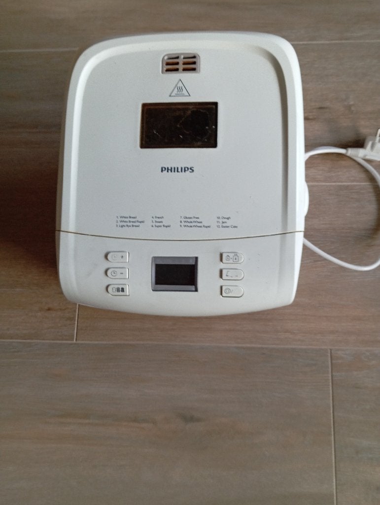 Broodbakmachine, Elektronische apparatuur, Gebruikt, 800 tot 1200 gram deeg, Kijkvenster, Ophalen
