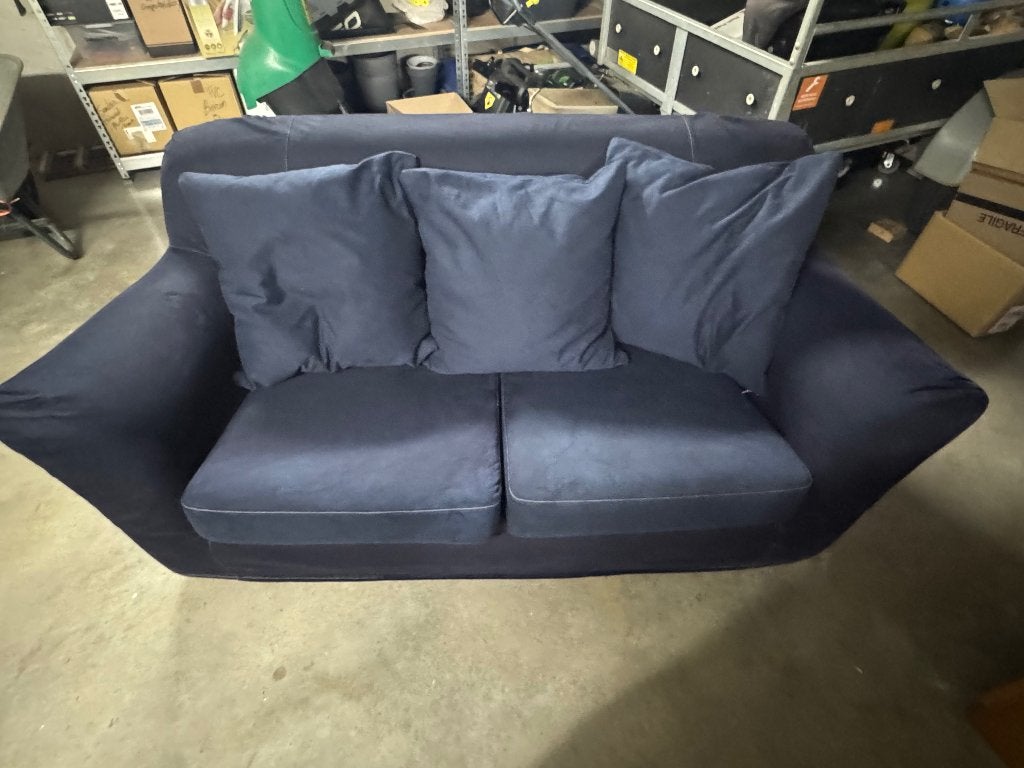 Mooie zetel, donkerblauw, Ophalen, Gebruikt, 150 tot 200 cm, Driepersoons