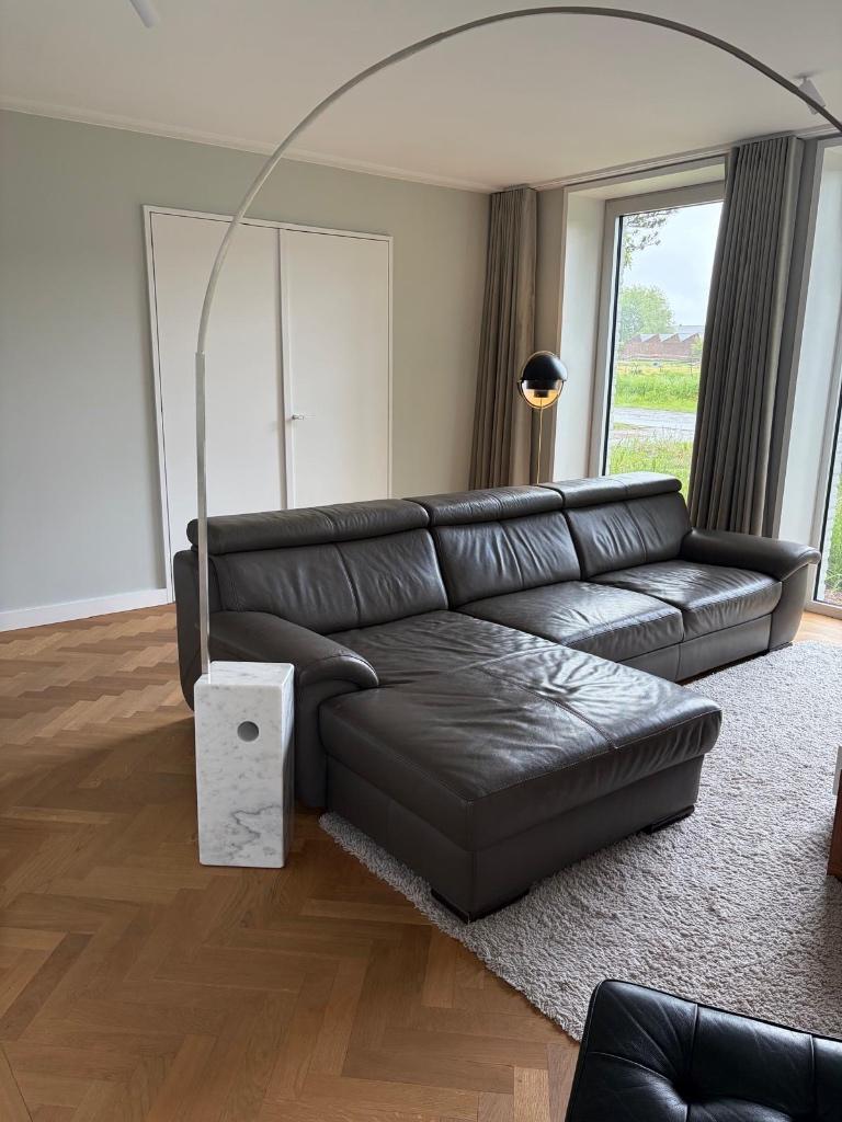 Leren Zetel, Huis en Inrichting, Ophalen, Gebruikt, 125 tot 150 cm, 300 cm of meer