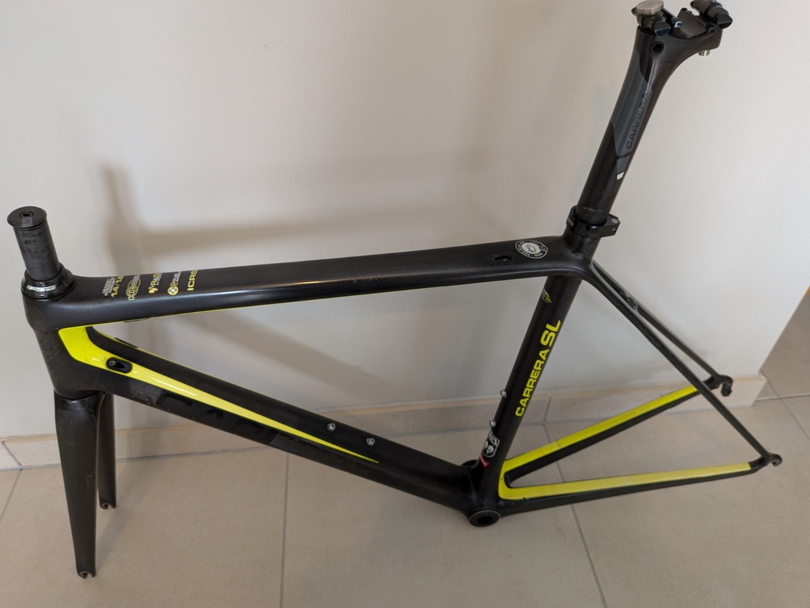 Cadre course 54 Carrera SL en carbone freinage jantes, Ophalen, Frame, Gebruikt, Carrera