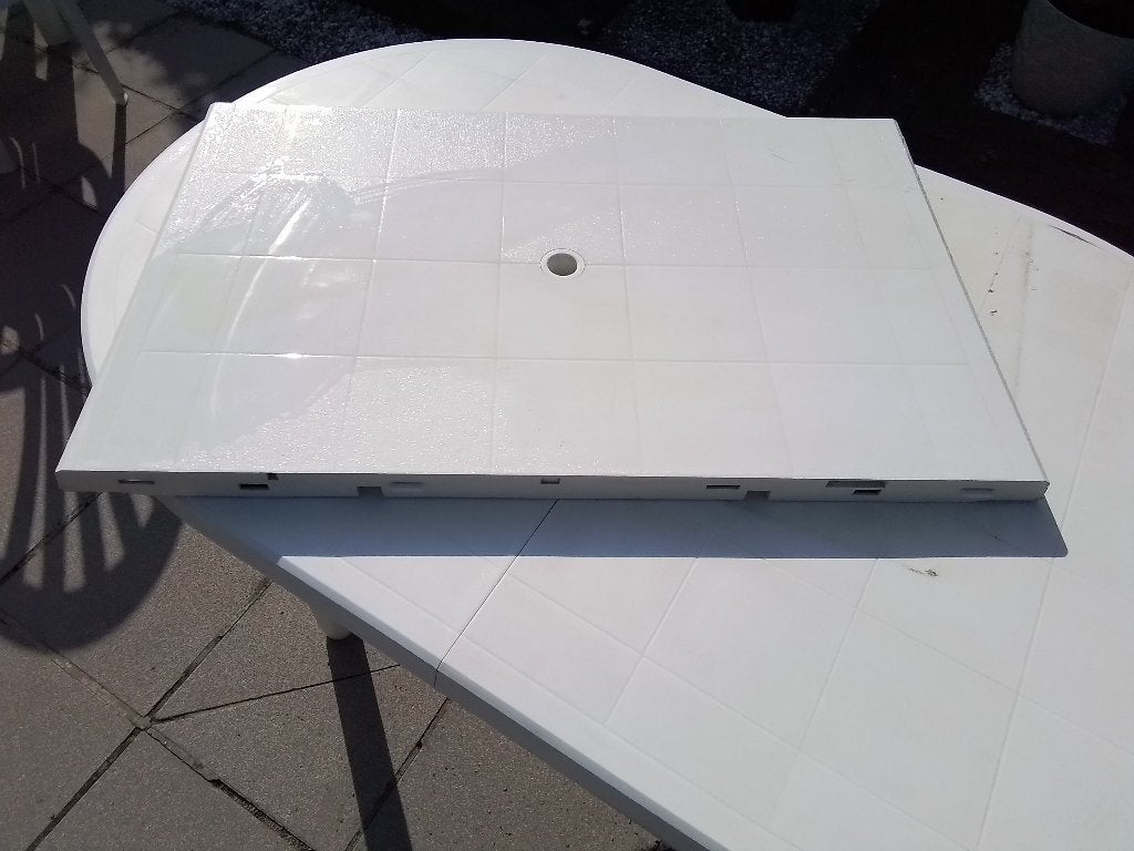 Gratis tuintafel, Tuin en Terras, Ophalen, Gebruikt, Ovaal, Kunststof