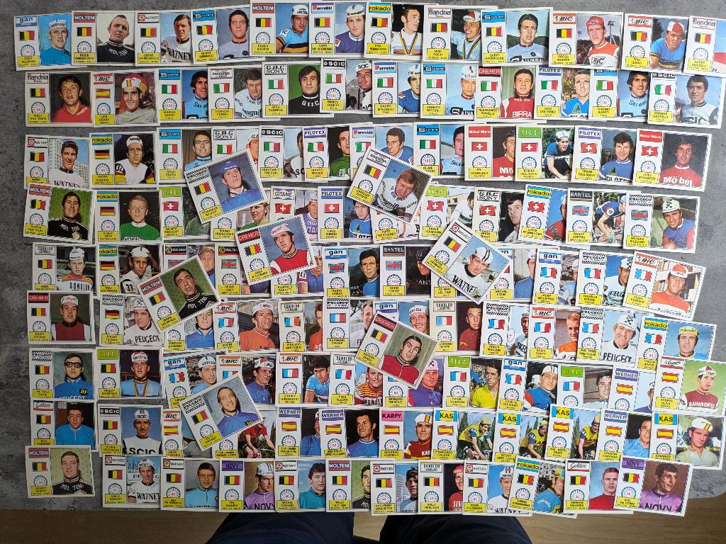 PANINI stickers SPRINT 71 WIELRENNERS ANNO 1971 115X, Ophalen of Verzenden, Zo goed als nieuw