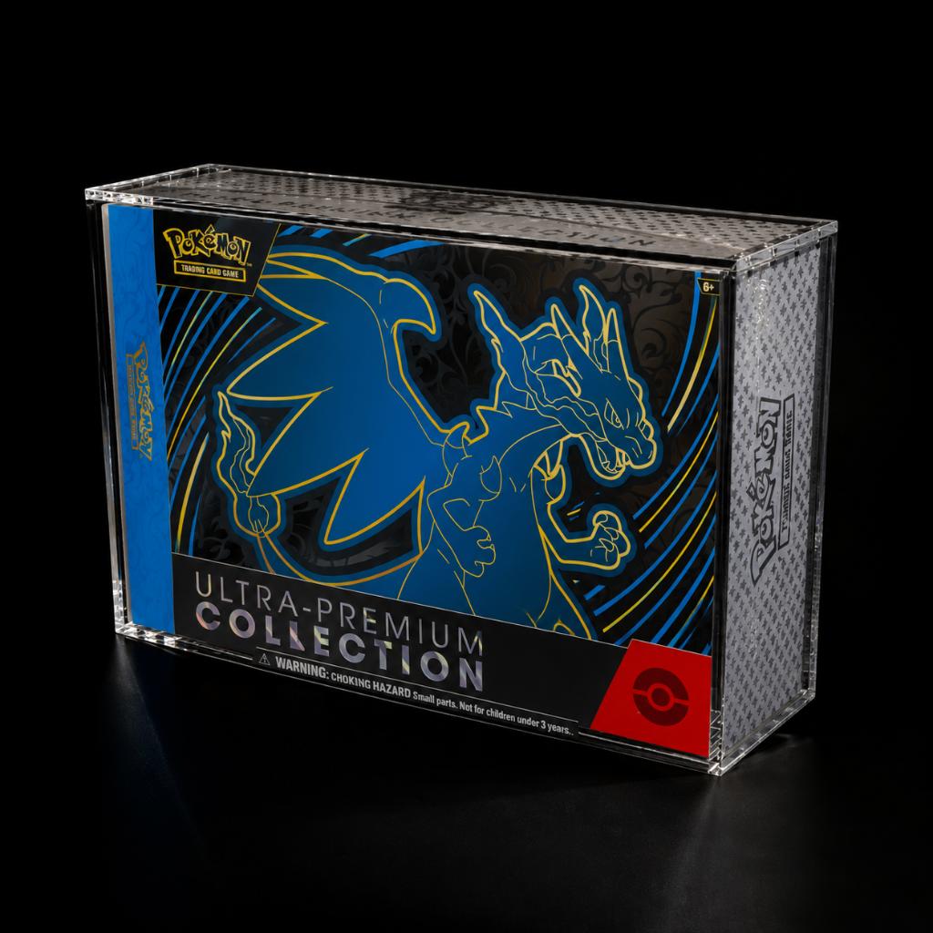 Pokémon Acryl Mega Charizard UPC, Hobby en Vrije tijd, Ophalen of Verzenden, Nieuw, Boosterbox, Foil