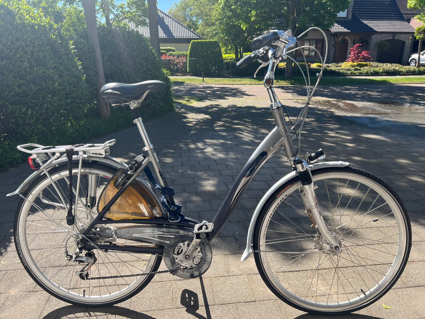 Sparta stadsfiets blauw goede  staat 7 versnellingen, Ophalen, Gebruikt, Versnellingen, Giant
