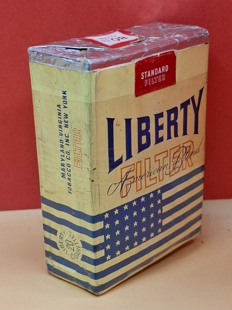 Leeg vintage pakje Liberty Filter American Blend sigaretten, Ophalen of Verzenden