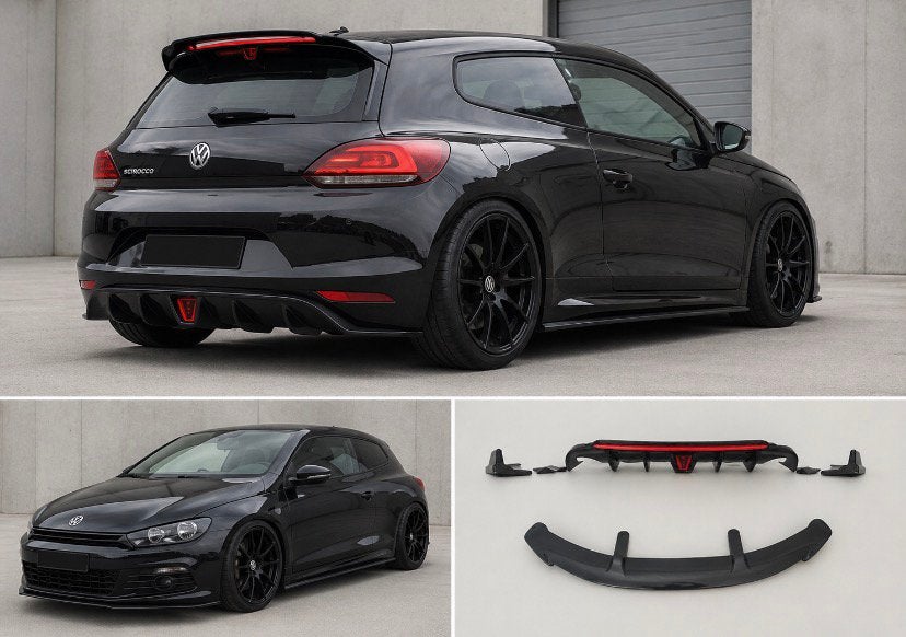 VW SCIROCCO ACHTERDIFFUSER+SIDE SKIRTS 2009/2015, Auto-onderdelen, Ophalen, Achter, Volkswagen, Bumper