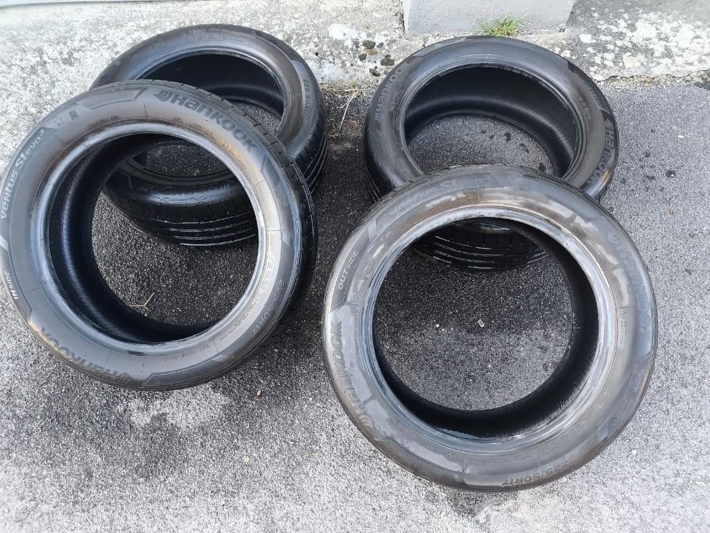 4 Pneus Été HANKOOK Ventus S1 Evo3 225/50/17, Enlèvement, Utilisé, BMW