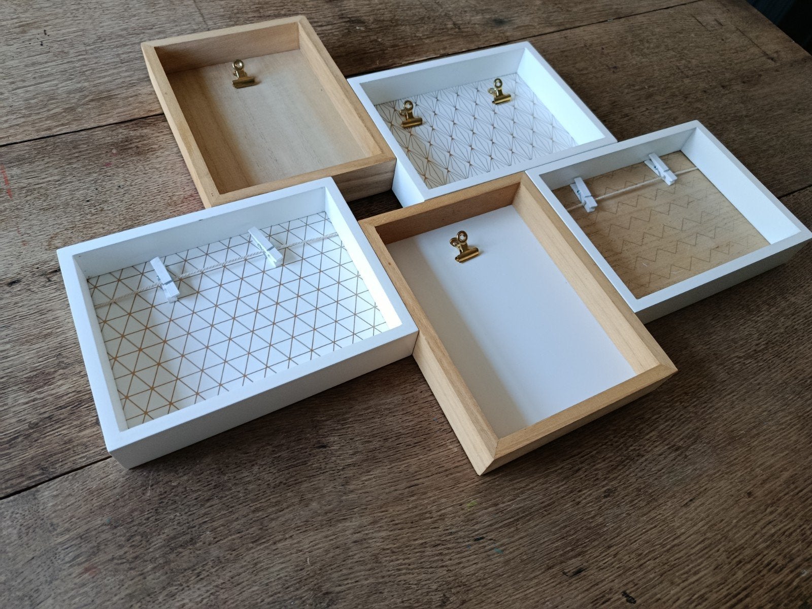 Pèle mêle en bois, Maison & Meubles, Enlèvement ou Envoi, Blanc, Bois, Moderne