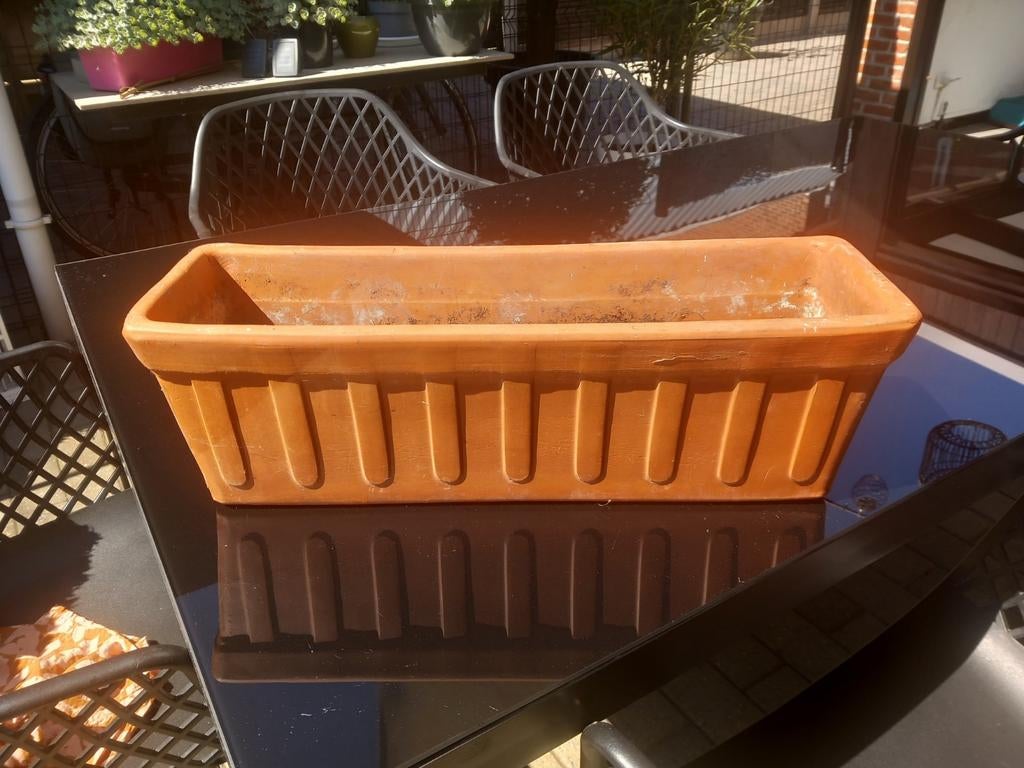 3 terracotta bloembakken, Tuin en Terras, Ophalen